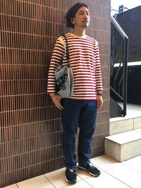 「MANASTASH（マナスタッシュ）のアイテム（スニーカー）」を使った、Funachangさん（メンズ・177cm）の夏コーディネート