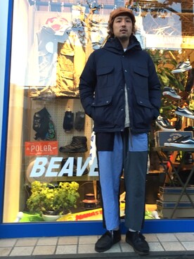 「wearhalloween2017」｜「アイテム（ダウンジャケット/コート）」を使った、Funachangさん（メンズ・177cm）の秋コーディネート