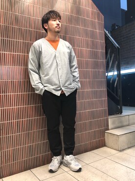 「MANASTASH（マナスタッシュ）のアイテム（カーディガン/ボレロ）」を使った、Funachangさん（メンズ・177cm）の冬コーディネート