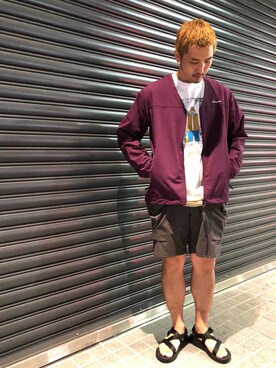 「Chaco（チャコ）のアイテム」を使った、Funachangさん（メンズ・177cm）の夏コーディネート