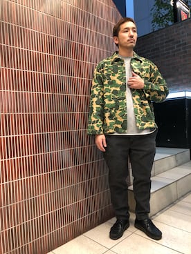 「Gramicci（グラミチ）のアイテム（スウェット）」を使った、Funachangさん（メンズ・177cm）の秋コーディネート