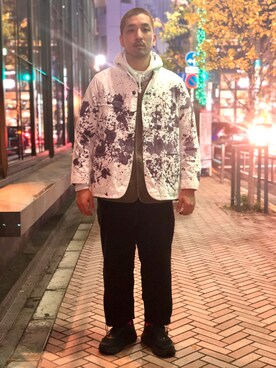 「MANASTASH（マナスタッシュ）のアイテム（ジャケット/アウター）」を使った、Funachangさん（メンズ・177cm）の冬コーディネート