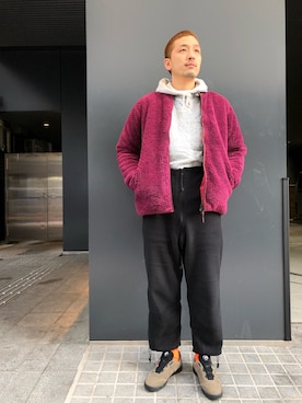「MANASTASH（マナスタッシュ）のアイテム（ジャケット/アウター）」を使った、Funachangさん（メンズ・177cm）の冬コーディネート