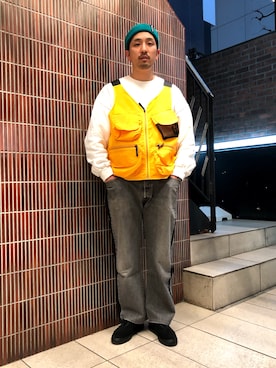 「MANASTASH（マナスタッシュ）のアイテム（ジャケット/アウター）」を使った、Funachangさん（メンズ・177cm）の冬コーディネート
