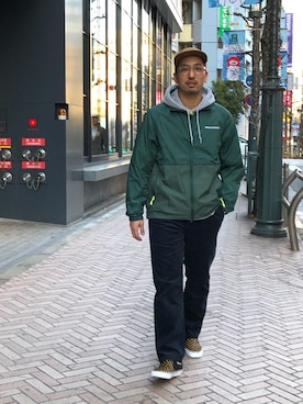 「MANASTASH（マナスタッシュ）のアイテム（ジャケット/アウター）」を使った、Funachangさん（メンズ・177cm）の冬コーディネート