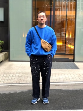 「MANASTASH（マナスタッシュ）のアイテム（バッグ）」を使った、Funachangさん（メンズ・177cm）の冬コーディネート