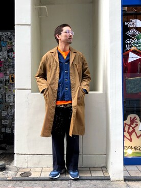 「ショップコート」｜「アイテム（ブルゾン）」を使った、Funachangさん（メンズ・177cm）の冬コーディネート