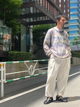 「COMMON EDUCATION（コモンエデュケーション）のアイテム」を使った、Funachangさん（メンズ・178cm）の夏コーディネート