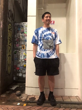 「and wander（アンドワンダー）のアイテム（バッグ）」を使った、Funachangさん（メンズ・178cm）の夏コーディネート