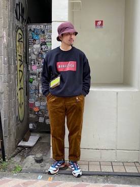 「COMMON EDUCATION（コモンエデュケーション）のアイテム」を使った、Funachangさん（メンズ・177cm）の秋コーディネート