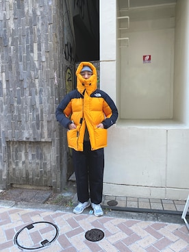 「meanswhile（ミーンズワイル）のアイテム（パンツ）」を使った、Funachangさん（メンズ・177cm）の冬コーディネート