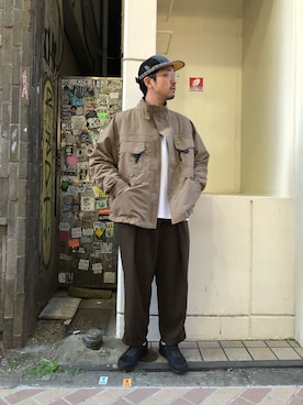 「WILD THINGS（ワイルドシングス）のアイテム（ブルゾン）」を使った、Funachangさん（メンズ・177cm）の春コーディネート