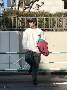 「ABU GARCIA（アブ・ガルシア）のアイテム（帽子）」を使った、Funachangさん（メンズ・177cm）の春コーディネート