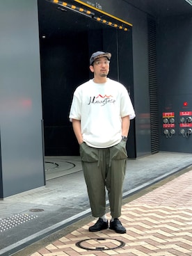 「PENDLETON（ペンドルトン）のアイテム（キャップ）」を使った、Funachangさん（メンズ・177cm）の夏コーディネート