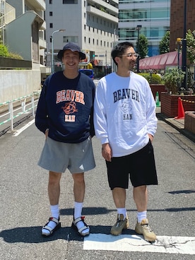 「MANASTASH（マナスタッシュ）のアイテム（シューズ）」を使った、Funachangさん（メンズ・177cm）の夏コーディネート
