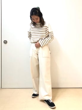 「SMITH'S（スミス）のアイテム（パンツ）」を使った、coen あまりさん（レディース・158cm）の冬コーディネート