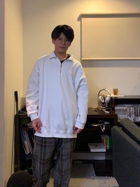 「EMMA  CLOTHES」｜「アイテム（スウェット）」を使った、そーさん（メンズ・170cm）の冬コーディネート