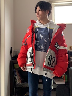 「Ralph Lauren」｜「アイテム（ダウンジャケット/コート）」を使った、そーさん（メンズ・170cm）の冬コーディネート