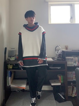 「BASQUE magenta（バスクマゼンタ）のアイテム（ベスト）」を使った、そーさん（メンズ・170cm）の春コーディネート