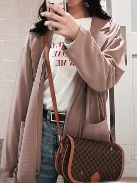 「アイテム（セットアップ、ピンク系）」を使った、kannaさん（レディース・159cm）の夏コーディネート