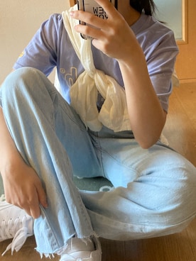 「MAINBOOTH（メインブース）のアイテム」を使った、kannaさん（レディース・159cm）の夏コーディネート