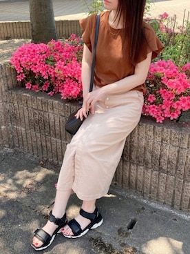 「lily of the valley（リリーオブザバレイ）のアイテム」を使った、iさん（レディース・154cm）の夏コーディネート