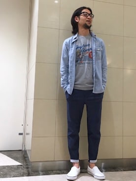 「Sperry Top-Sider（スペリートップサイダー）のアイテム」を使った、Mさん（メンズ・175cm）の春コーディネート