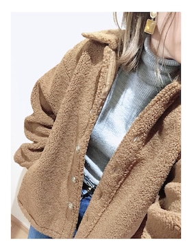 「UNIQLO（ユニクロ）のエクストラファインメリノリブタートルネックセーター（長袖）（ニット/セーター）」を使った、Non'sさん（レディース・153cm）の冬コーディネート