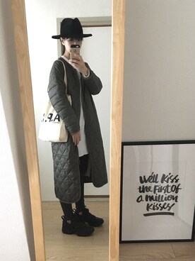 「RBS（アールビーエス）のアイテム（帽子）」を使った、NKCさん（レディース・158cm）の春コーディネート