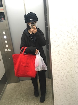 「Steven Alan（スティーブンアラン）のアイテム（スリッポン）」を使った、NKCさん（レディース・158cm）の冬コーディネート
