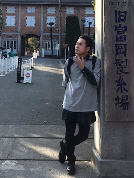 「rovtski」｜「アイテム（ブーツ）」を使った、やすくんさん（メンズ・170cm）の秋コーディネート