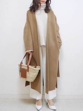 「LOEWE」｜「アイテム（その他アウター）」を使った、tomomiyu0920さん（レディース・157cm）の冬コーディネート