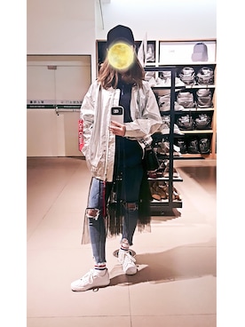 「NOのアイテム（その他アウター）」を使った、FashionBabさん（レディース・155cm）の春コーディネート