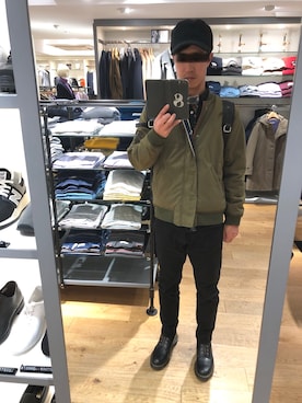 「JOURNAL STANDARD（ジャーナルスタンダード）のアイテム（MA-1）」を使った、中居くんさん（メンズ・174cm）の冬コーディネート