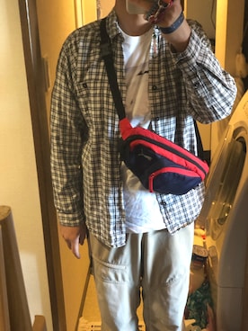 「phenix（フェニックス）のアイテム（パンツ）」を使った、人生捨てるっす🍄さん（メンズ・171cm）の夏コーディネート