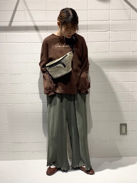 「アイテム（ボディバッグ/ウエストポーチ）」を使った、おゆいさん（レディース・150cm）の冬コーディネート