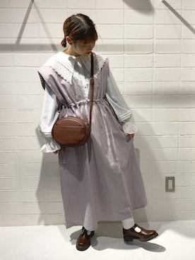 「アイテム（ドレスシューズ）」を使った、おゆいさん（レディース・150cm）の春コーディネート