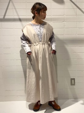 「アイテム（ドレスシューズ）」を使った、おゆいさん（レディース・150cm）の春コーディネート