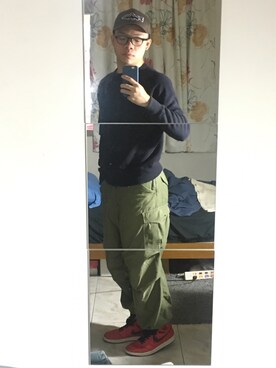 「lativ（ラティーヴ）のアイテム」を使った、Yu Shan Shenさん（メンズ・173cm）の秋コーディネート