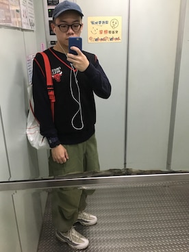 「lativ（ラティーヴ）のアイテム」を使った、Yu Shan Shenさん（メンズ・173cm）の秋コーディネート
