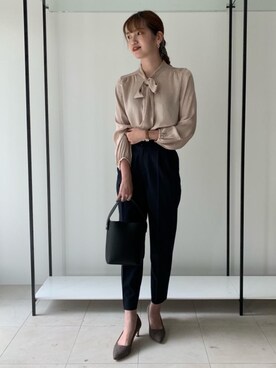 「秋におすすめシャツ＆ブラウス スタイル」｜上田（ueda）さん（レディース・165cm）の秋コーディネート