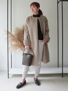 「green label relaxing（グリーンレーベルリラクシング）のアイテム（その他アウター）」を使った、上田（ueda）さん（レディース・165cm）の秋コーディネート