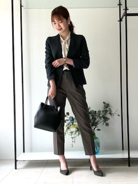 「秋におすすめシャツ＆ブラウス スタイル」｜上田（ueda）さん（レディース・165cm）の秋コーディネート