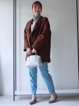 「green label relaxing（グリーンレーベルリラクシング）のアイテム（その他アウター）」を使った、上田（ueda）さん（レディース・165cm）の冬コーディネート