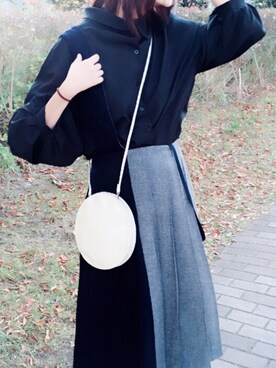 「sneeuw（スニュウ）のアイテム（スカート）」を使った、◯さん（レディース・161cm）の秋コーディネート