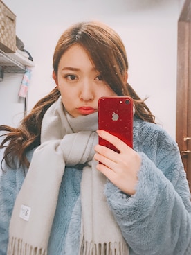 「ジョンストンズ」｜「アイテム（ジャケット/アウター）」を使った、内田眞由美さん（レディース・152cm）の冬コーディネート