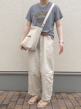 「Aco Design（アコデザイン）のアイテム（サンダル）」を使った、pon.さん（レディース・167cm）の夏コーディネート