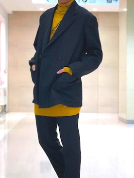 「soe（ソーイ）のアイテム（テーラードジャケット）」を使った、片岡さんさん（メンズ・167cm）の秋コーディネート