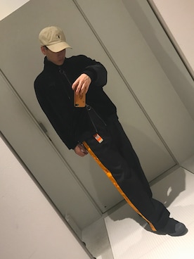 「MYne（マイン）のアイテム（ジャケット/アウター）」を使った、片岡さんさん（メンズ・165cm）の冬コーディネート