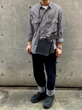 Porter Classic/ポータークラシック ROLL UP TRICOLOR GINGHAM CHECK